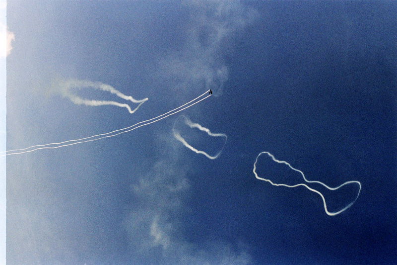 Aerobatics paintings in the sky