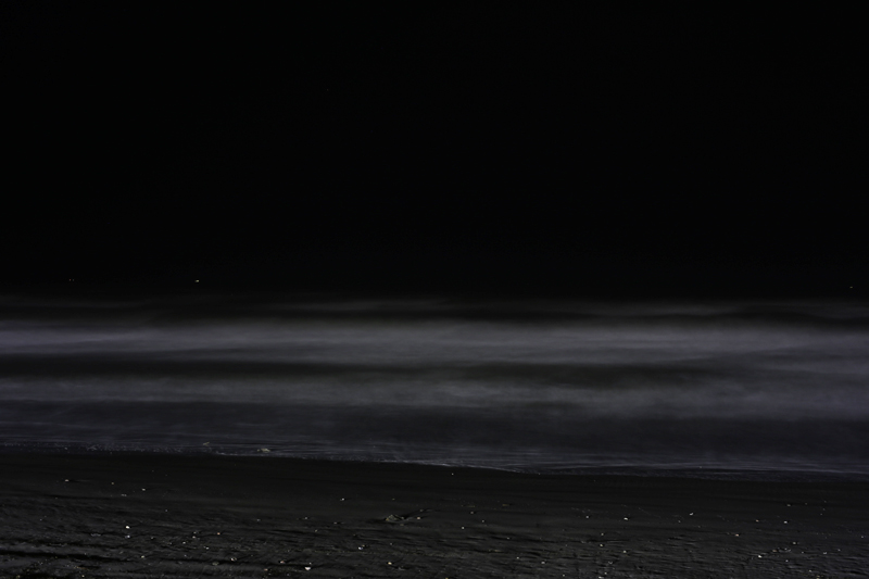 Cervia beach by night on April