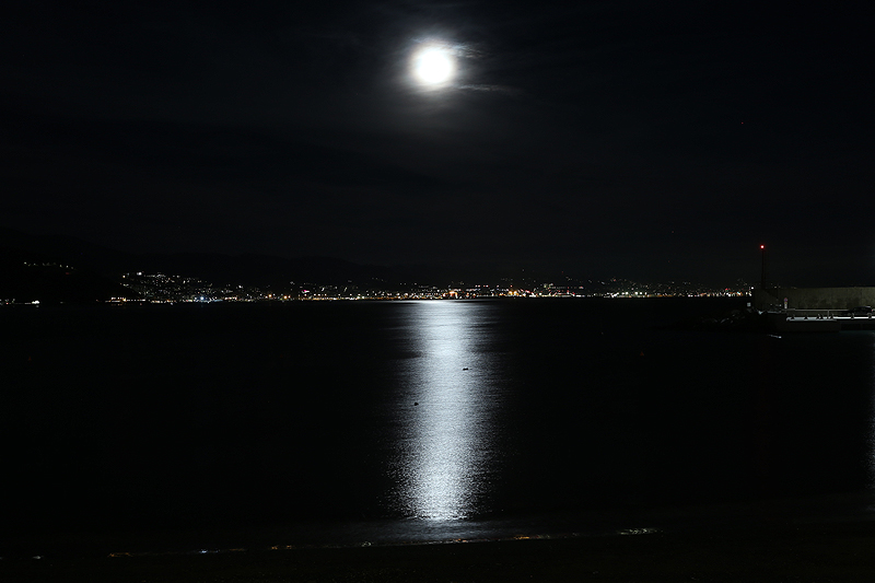 mediterranean sea by night landscape contemporary photography