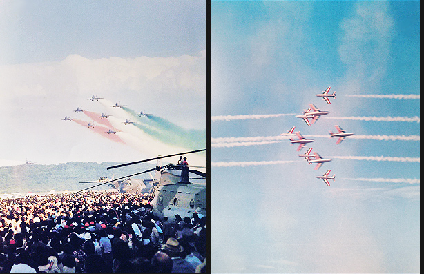 Frecce Tricolori, Manifestazione Aerea Vergiate, Incrocio Arizona 77