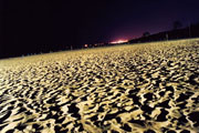 Lignano Pineta, spiaggia d'inverno di notte