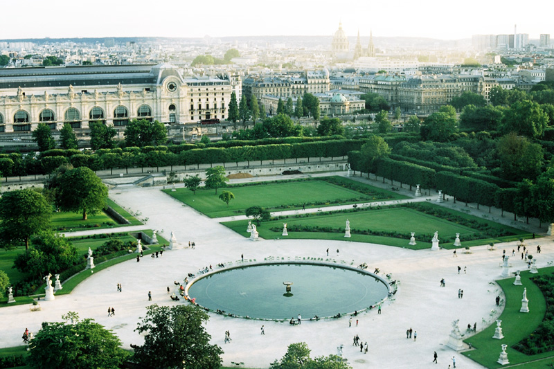 Paris - Jardin des Tuileries, vue arienne