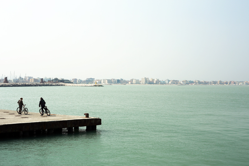 rimini, il molo d'inverno