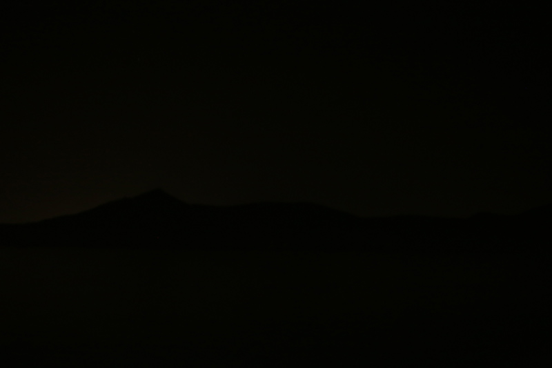 Cyclades by night, uninhabited islands