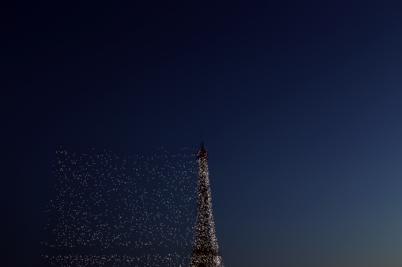 Paris - Tour Eiffel toiles - clignotte