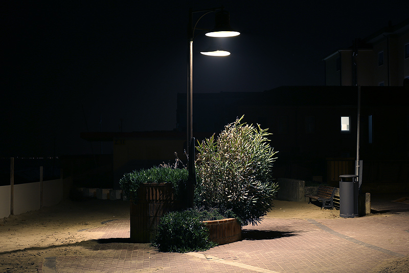 riccione on winter, night photography