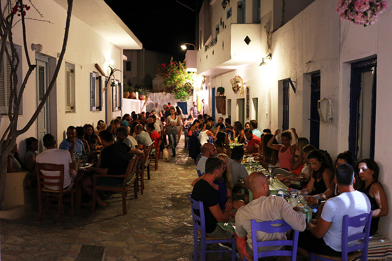 Small Cyclades nightlife