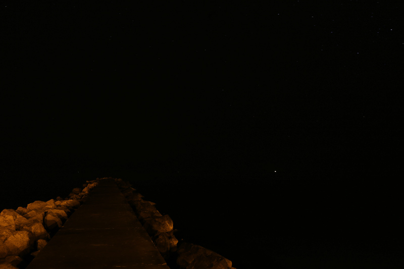 grado beach by night