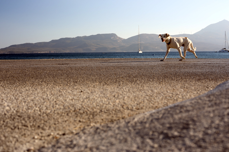 Milos island and Adamas bay