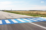 Blue crosswalks