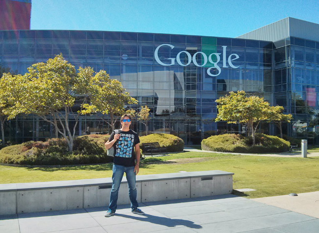 In front of googleplex, mountain view