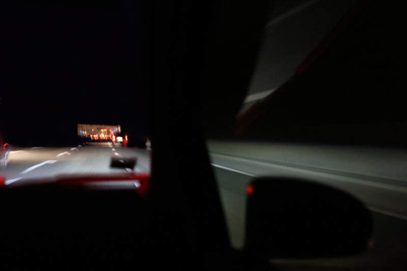 driving by night french highways