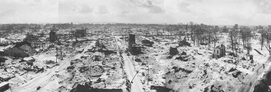 Le port du Havre après les bombardements