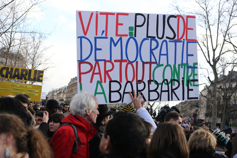 Manifestation contre le terrorisme Charlie Hebdo