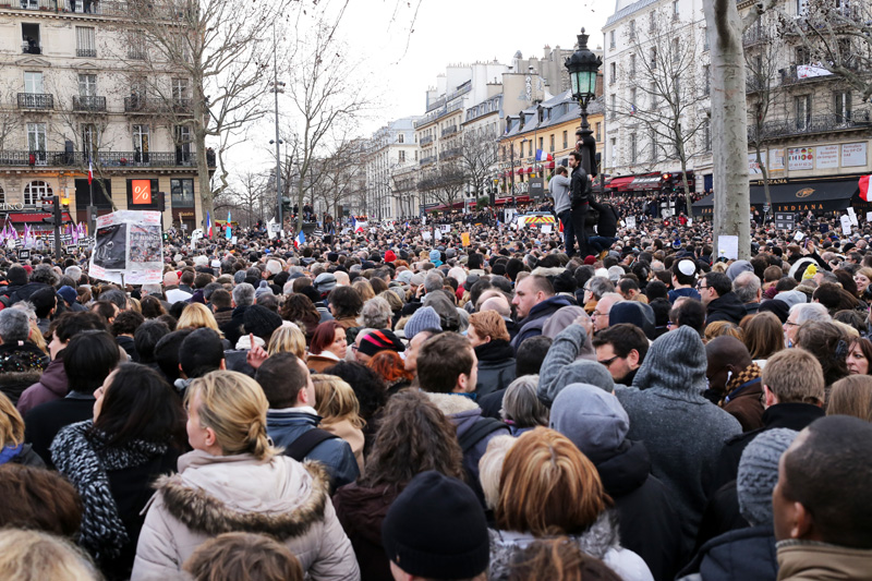 Foule manifestation paris 11 janvier 2015