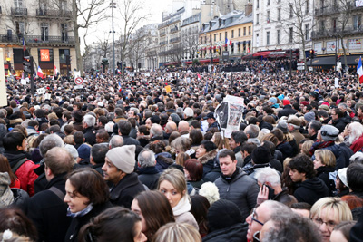 reportage paris charlie hebdo marche place république