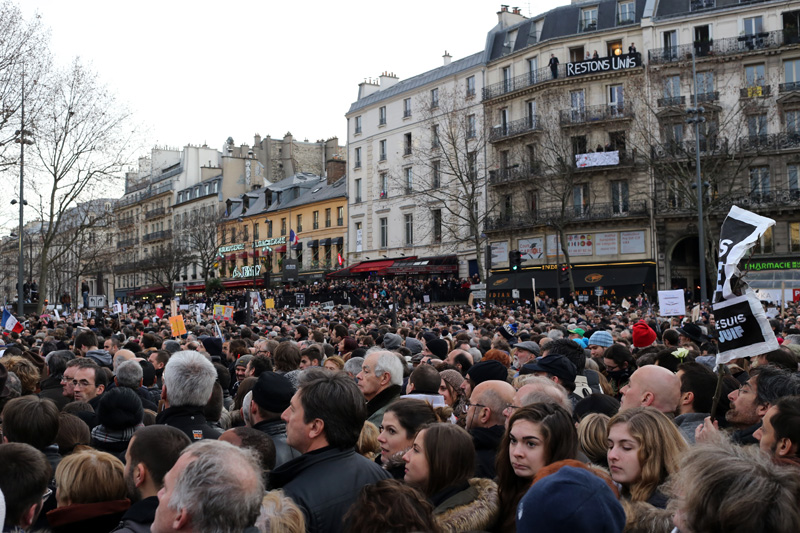 Crowd in Paris January 11, 2015