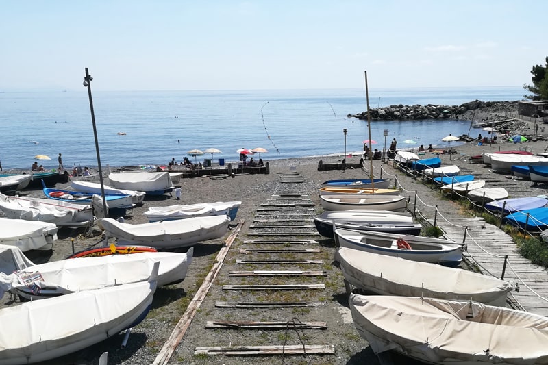 cinque terre beach fishers boats