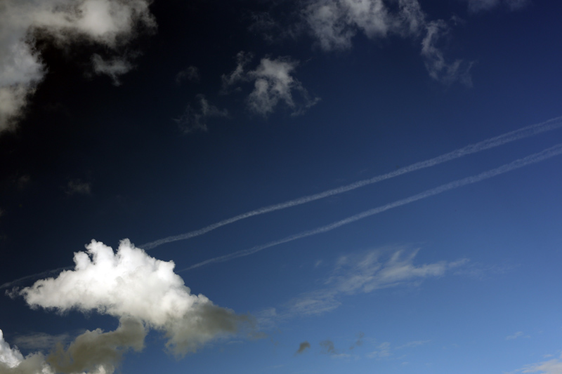 blue sky and white clouds on may