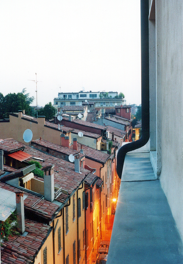 bologna, tetti in via fondazza vicino casa morandi