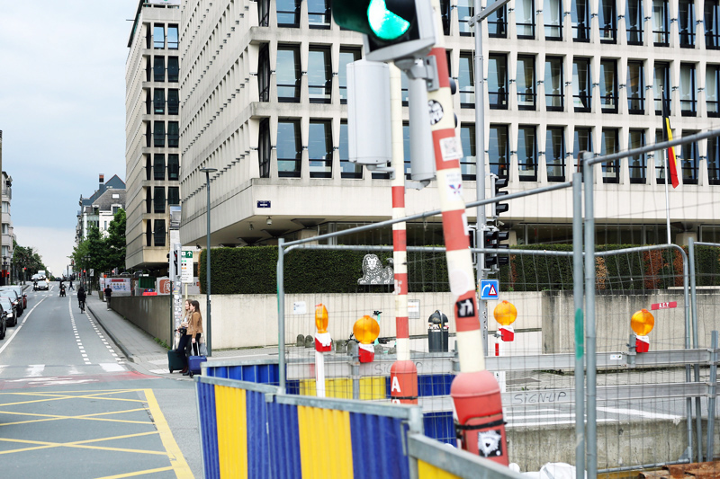 bruxelles rue luxembourg european parliament district contemporary photography