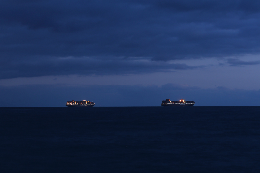 italian contemporary seascape photography cargo ships