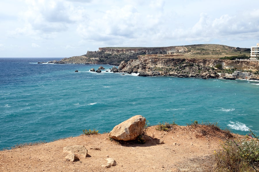 panorama in malta golden beach