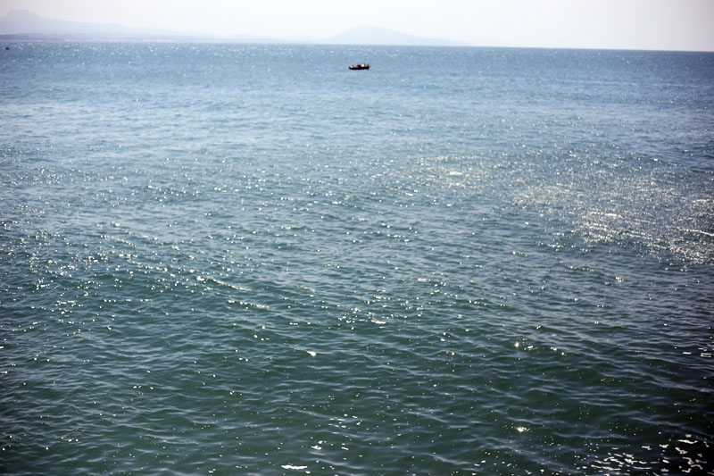 blue sea landscape, july