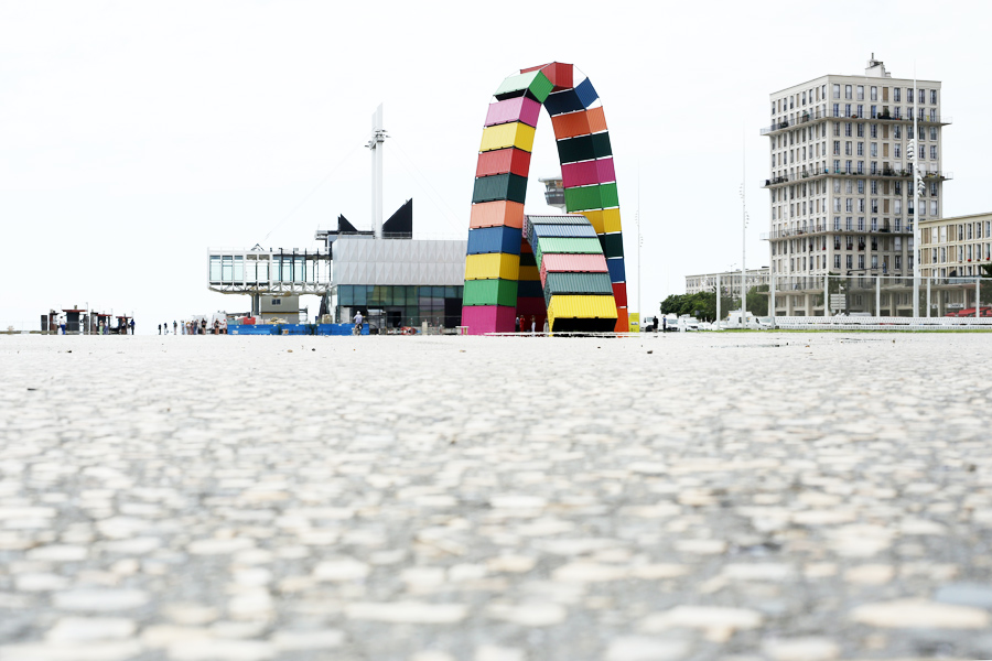 Catène de conteneurs été Le Havre
