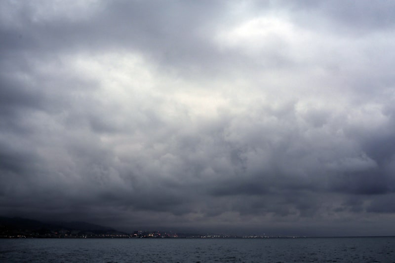 stormy sky over the sea