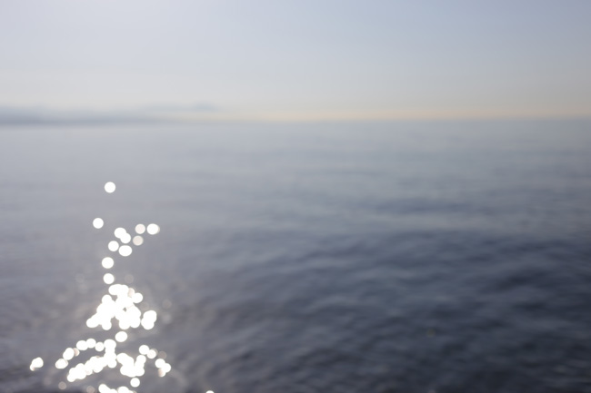 Liguria, view from the sea in the gulf