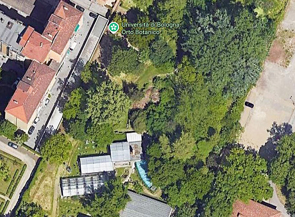 orto botanico bologna via irnerio serre e vista dall'alto