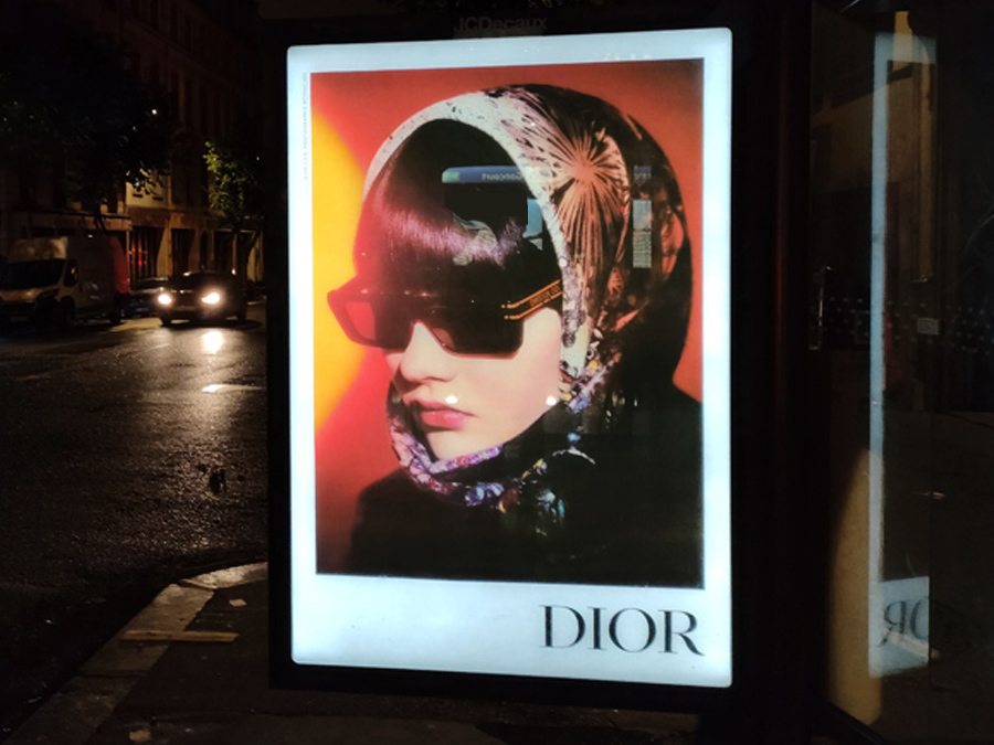 paris by night contemporary photograpby publicité dior oberkampf parmentier paris la nuit