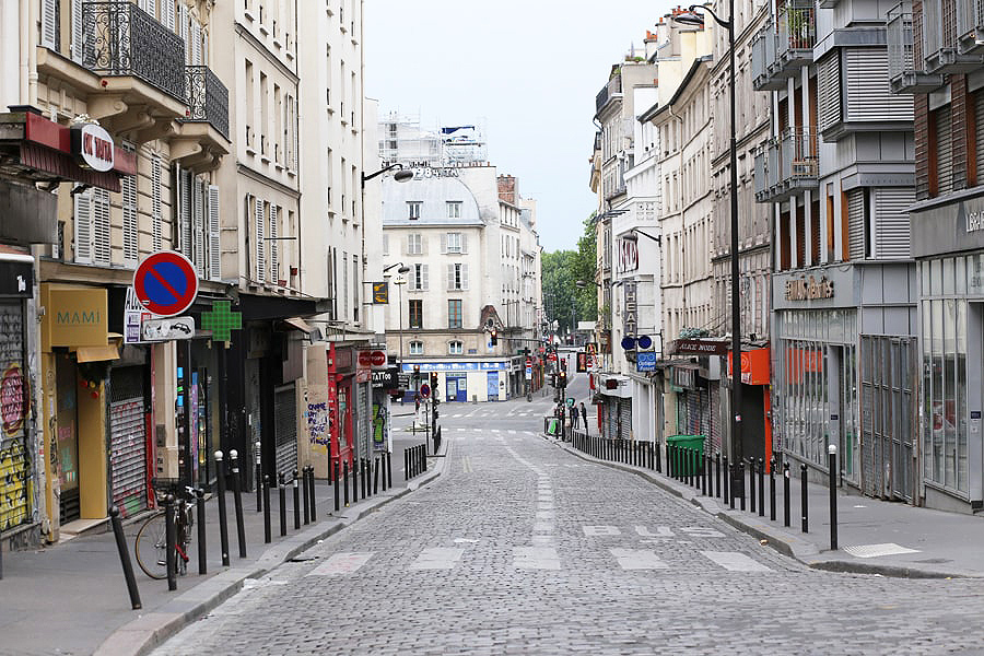 paris rue du faubourg du temple confinement