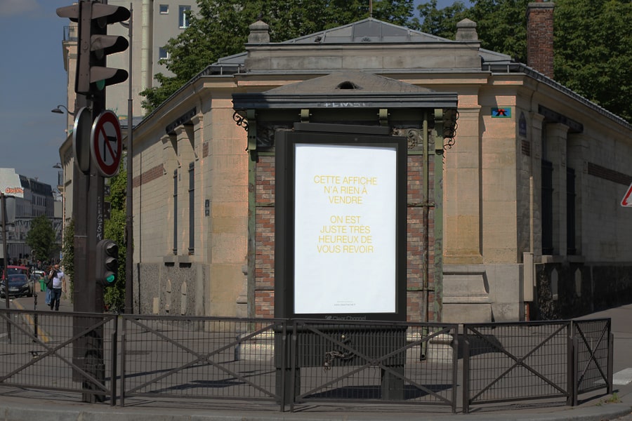 affiche blanche pas de publicité paris
