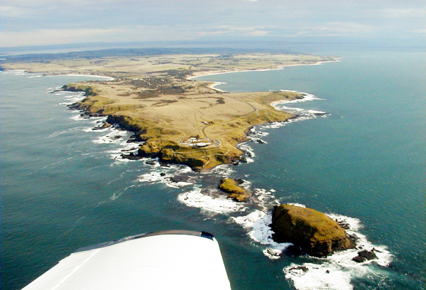 Philip Island, Australia, from the plane